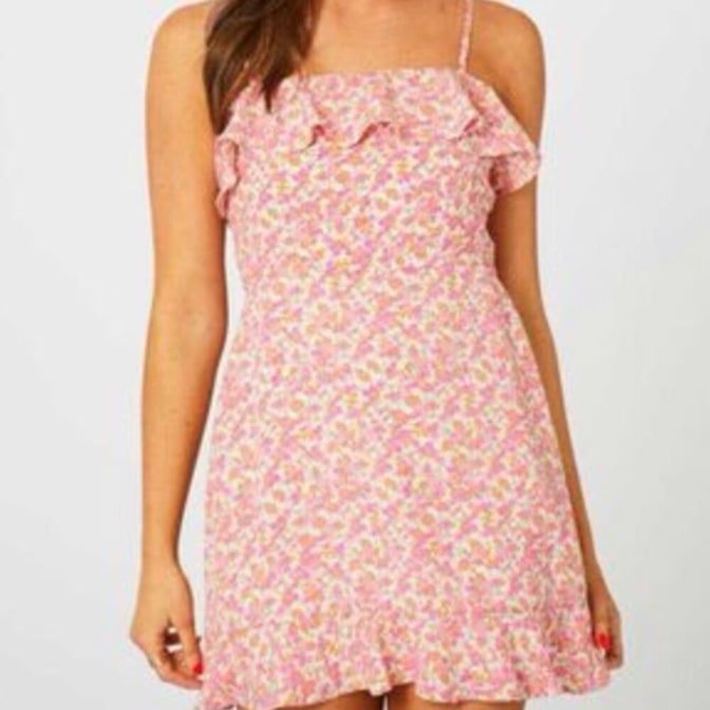 Altar'd State ditsy floral ruffle mini dress NWT